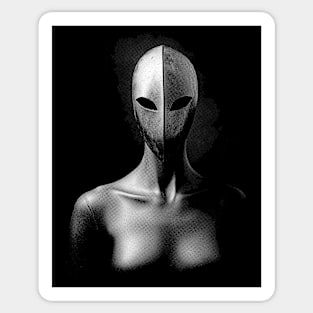 Haunted Halloween Spectral Woman Sticker